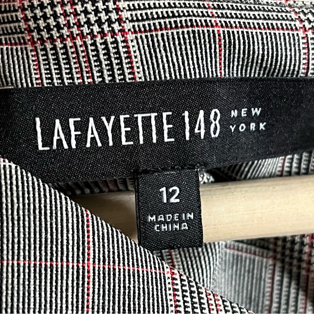 Lafayette 148 Short Sleeve Plaid Window Pane Blouse - Picture 2 of 10